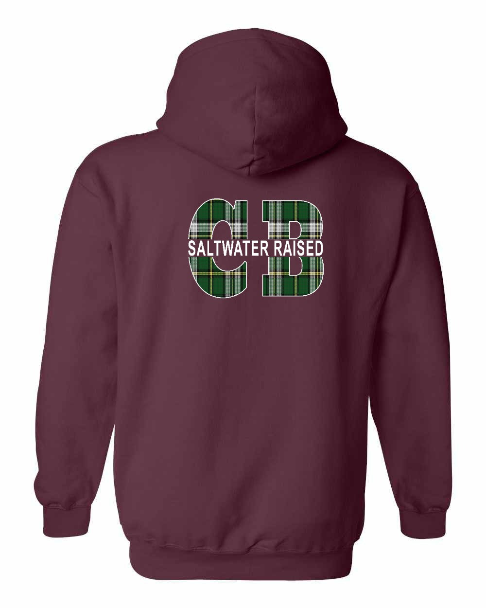 Saltwater Raised CB Left Chest and Back Pullover Hoodie - Unisex