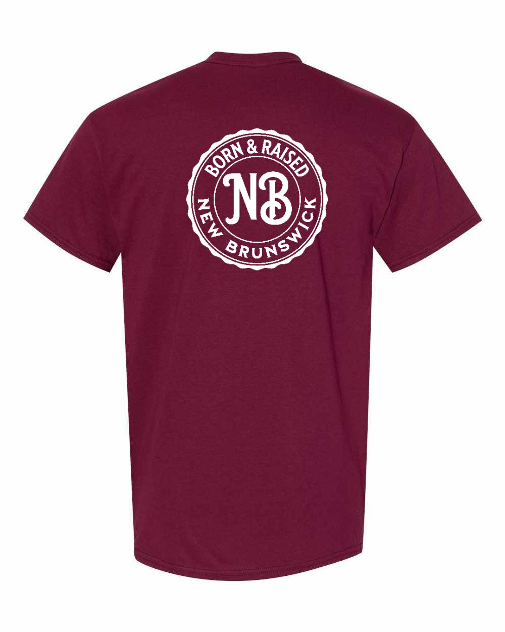 Born & Raised New Brunswick Left Chest and Back Men's Tee