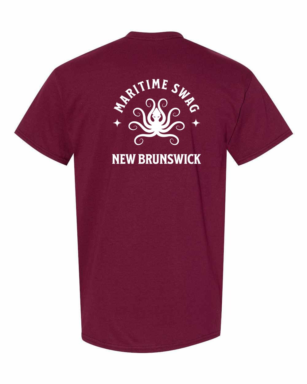 NB New Brunswick Octopus Left Chest and Back Men's Tee