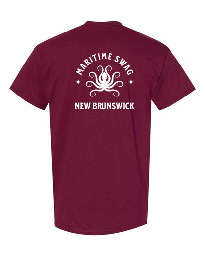 NB New Brunswick Octopus Left Chest and Back Men's Tee