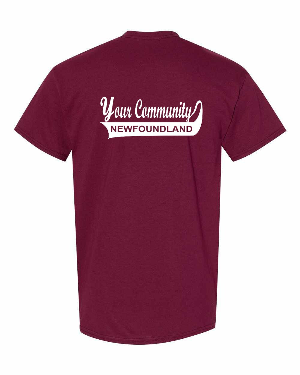 Custom Your Community Swoop (Newfoundland) Left Chest and Back Men's Tee