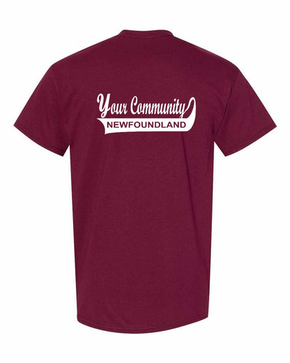 Custom Your Community Swoop (Newfoundland) Left Chest and Back Men's Tee