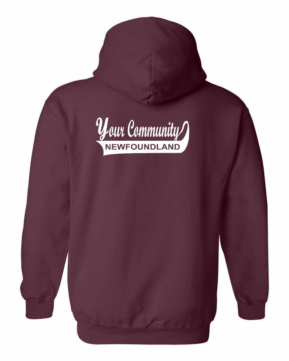 Custom Your Community Swoop (NFLD) Left Chest and Back Pullover Hoodie - Unisex