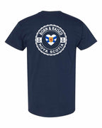 Born and Raised NS Heart Flag Left Chest & Back Men's Tee