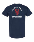Maritime Swag CB Mandala Red Lobster Left Chest and Back Men's Tee
