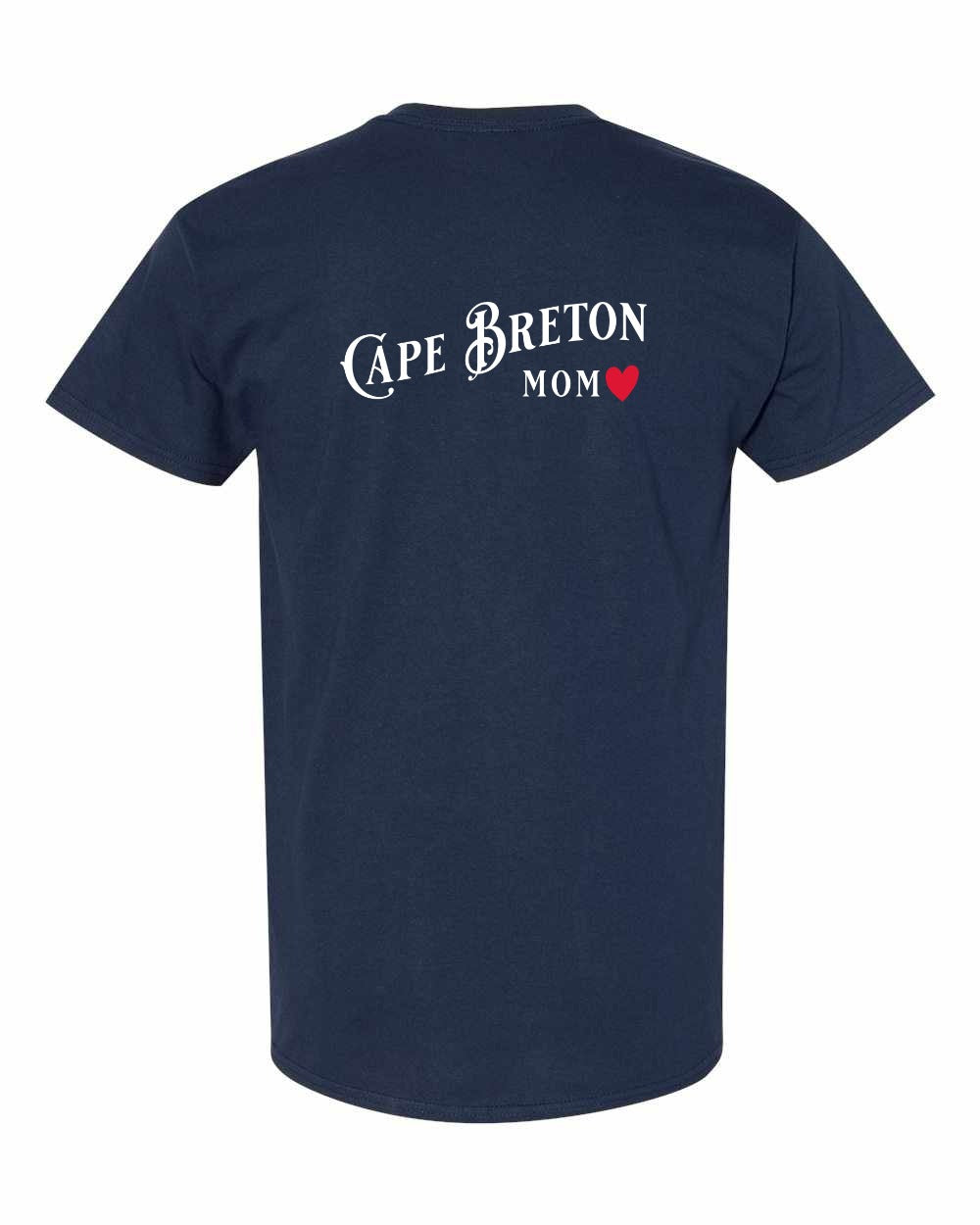 Cape Breton Mom Left Chest and Back Men's Tee