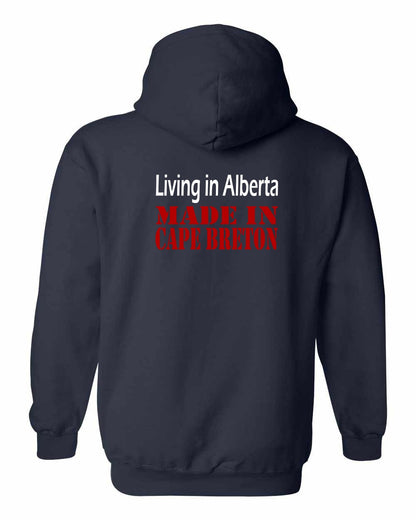 Living Alberta Made in Cape Breton Left Chest and Back Pullover Hoodie