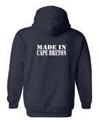 Made In CB White Left Chest and Back Pullover Hoodie - Unisex