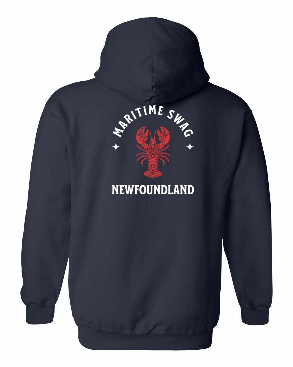 Maritime Swag NFLD Mandala Red Lobster Left Chest Pullover Hoodie - Unisex