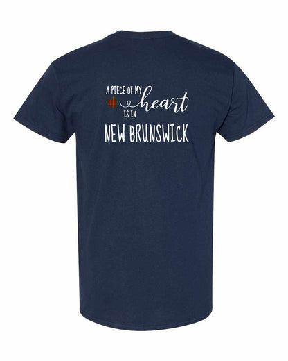 A piece of My heart in New Brunswick (Tartan Heart) Left Chest and Back Men's Tee