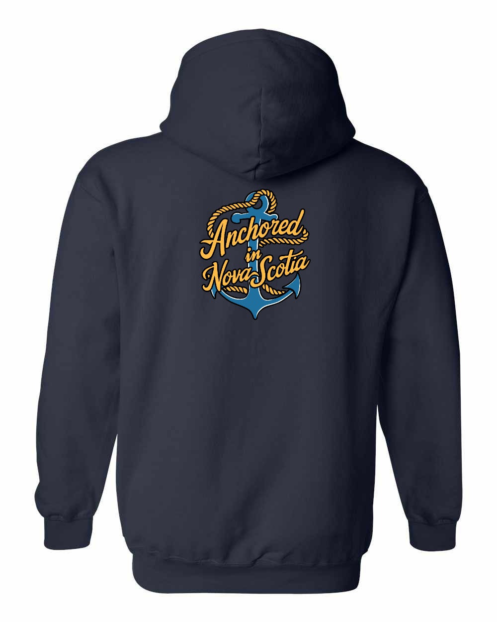 Anchored in NS (New Design) Left Chest and Back Pullover Hoodie - Unisex