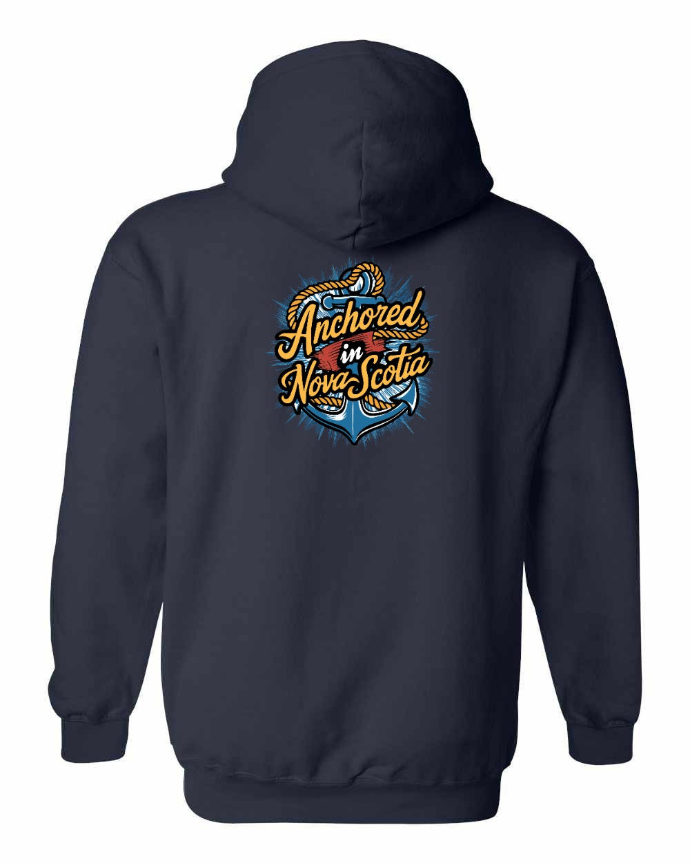 Anchored In Nova Scotia (Old Design) Left Chest and Back pullover