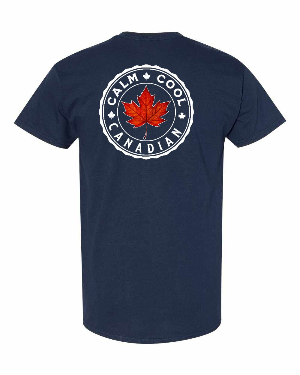 Calm Cool Canadian Leaf Left Chest & Back Men's Tee