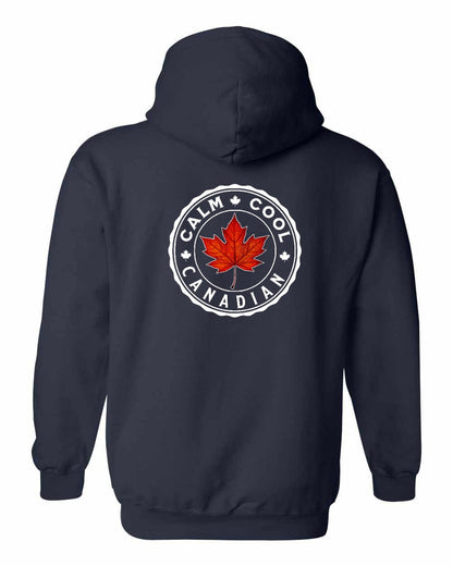 Calm Cool Canadian Leaf Left Chest and Back Pullover