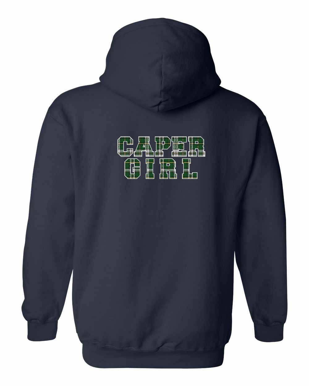 Caper Girl Left Chest and Back Pullover Hoodie - Unisex