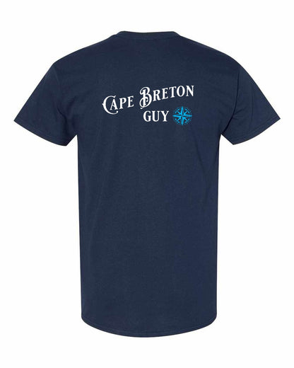 Cape Breton Guy yellow Left Chest and Back Men's Tee