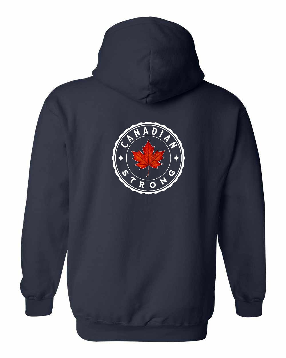 Canadian Strong Leaf Left Chest and Back Pullover Hoodie - Gildan Canada (sewn Internationally) - Unisex