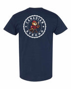 Canadian Strong Beaver Left Chest & Back Men's Tee - Gildan Canada (sewn Internationally)