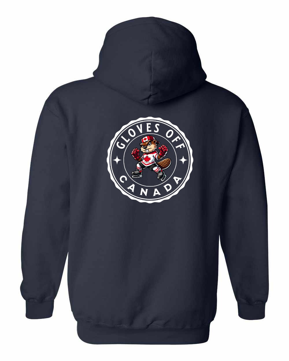 Gloves Off Beaver Left Chest and Back Pullover Hoodie - Gildan Canada (sewn Internationally) - Unisex