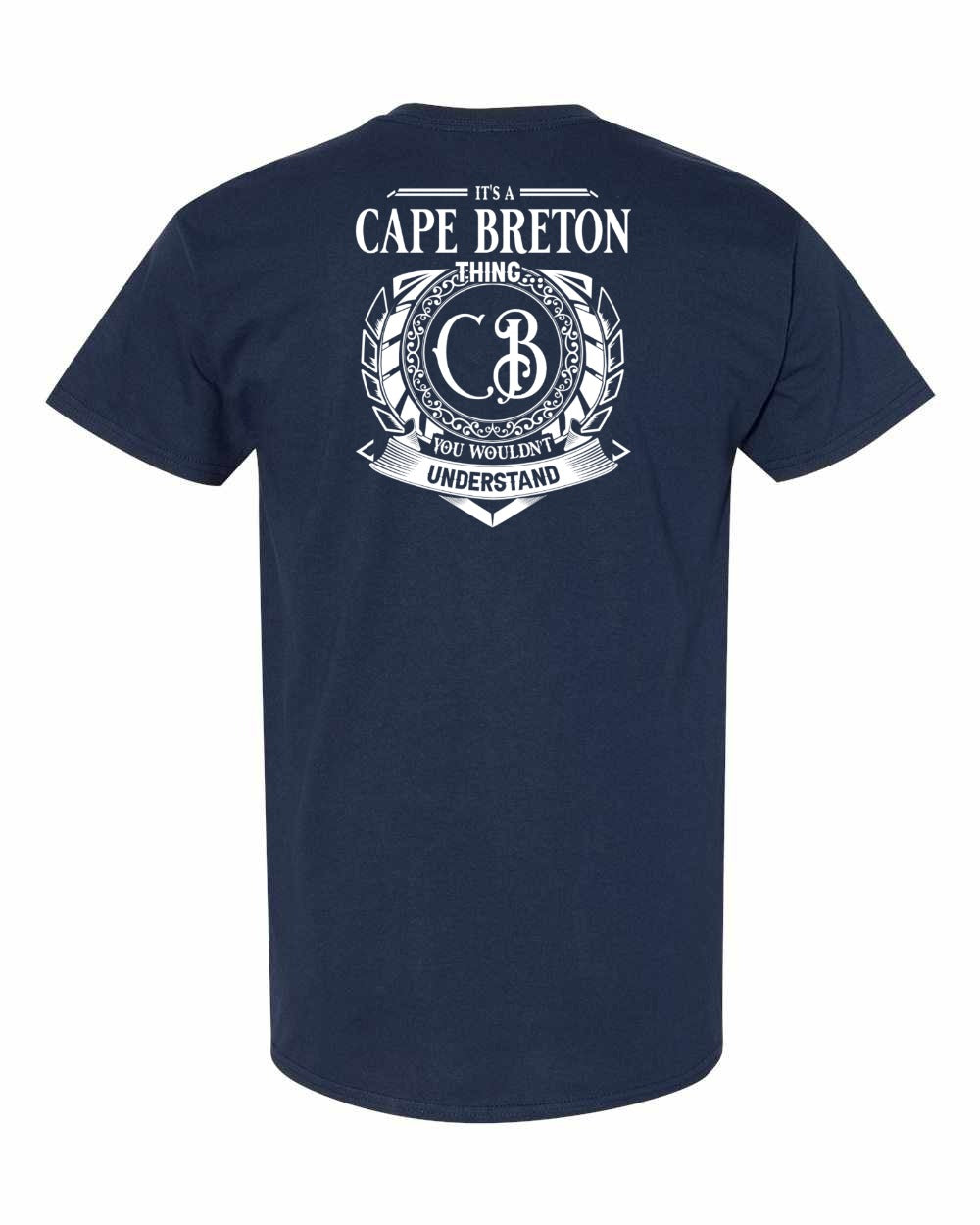 It's  A Cape Breton Thing Left Chest and Back Men's Tee