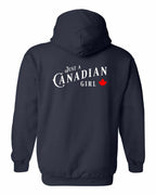 Just a canadian Girl Left Chest and Back Pullover Hoodie - Gildan Canada (sewn Internationally) - Unisex