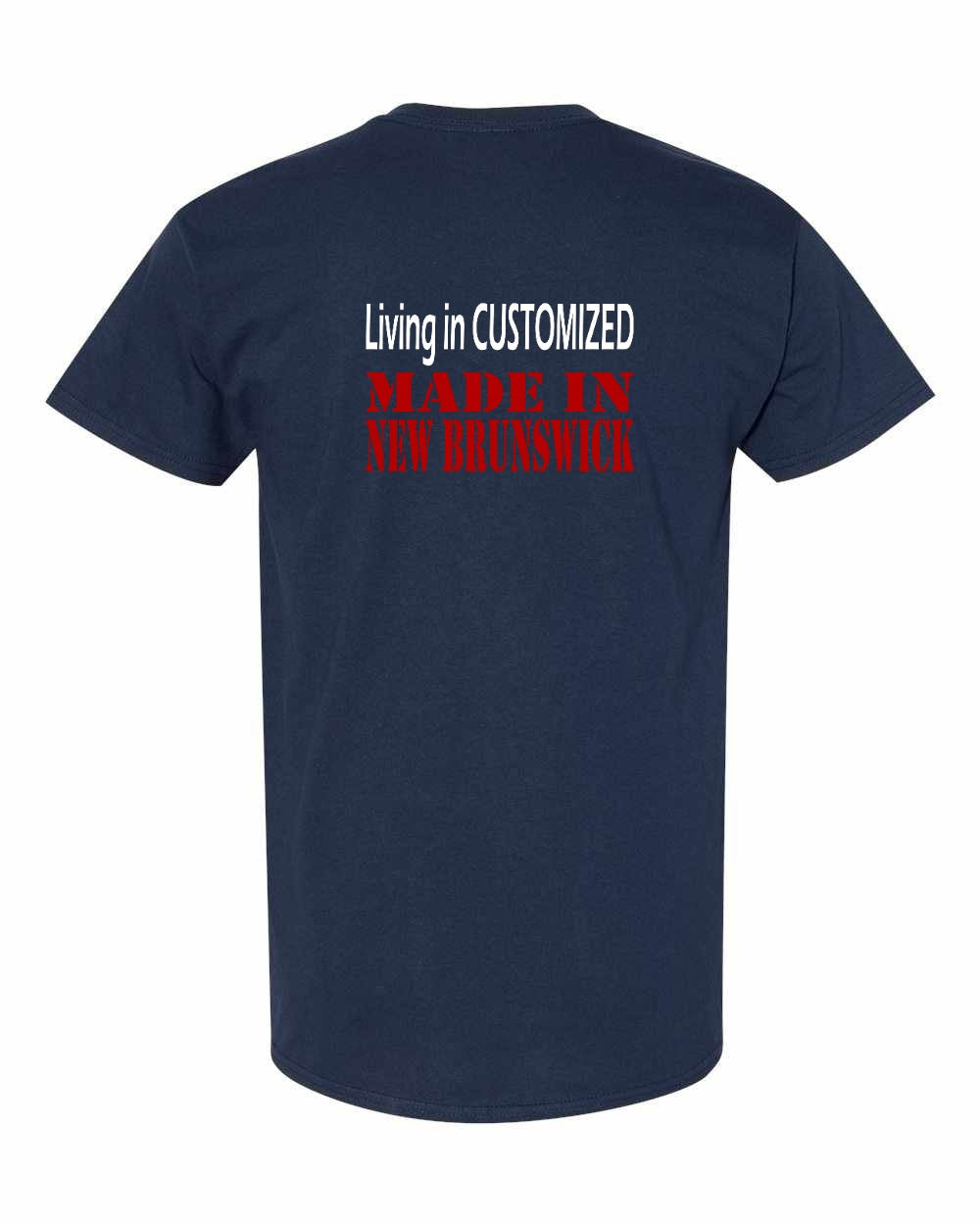 Living in Custom Made in NB Left Chest and Back Men's Tee