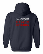 Living in Custom Made in CB Left Chest and Back Pullover Hoodie - Unisex