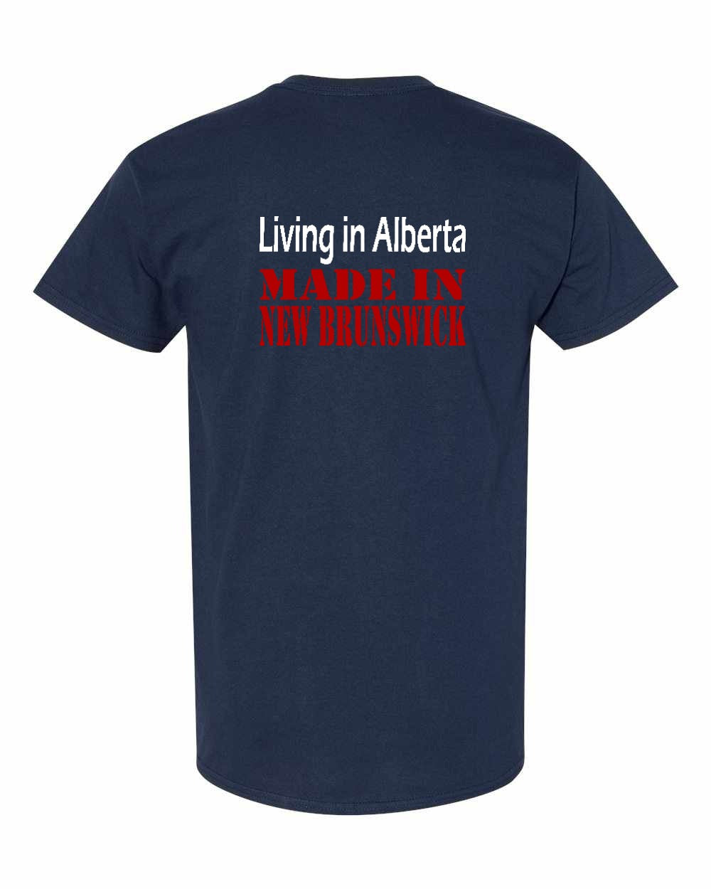 Living Alberta Made in NB Left Chest and Back Men's Tee