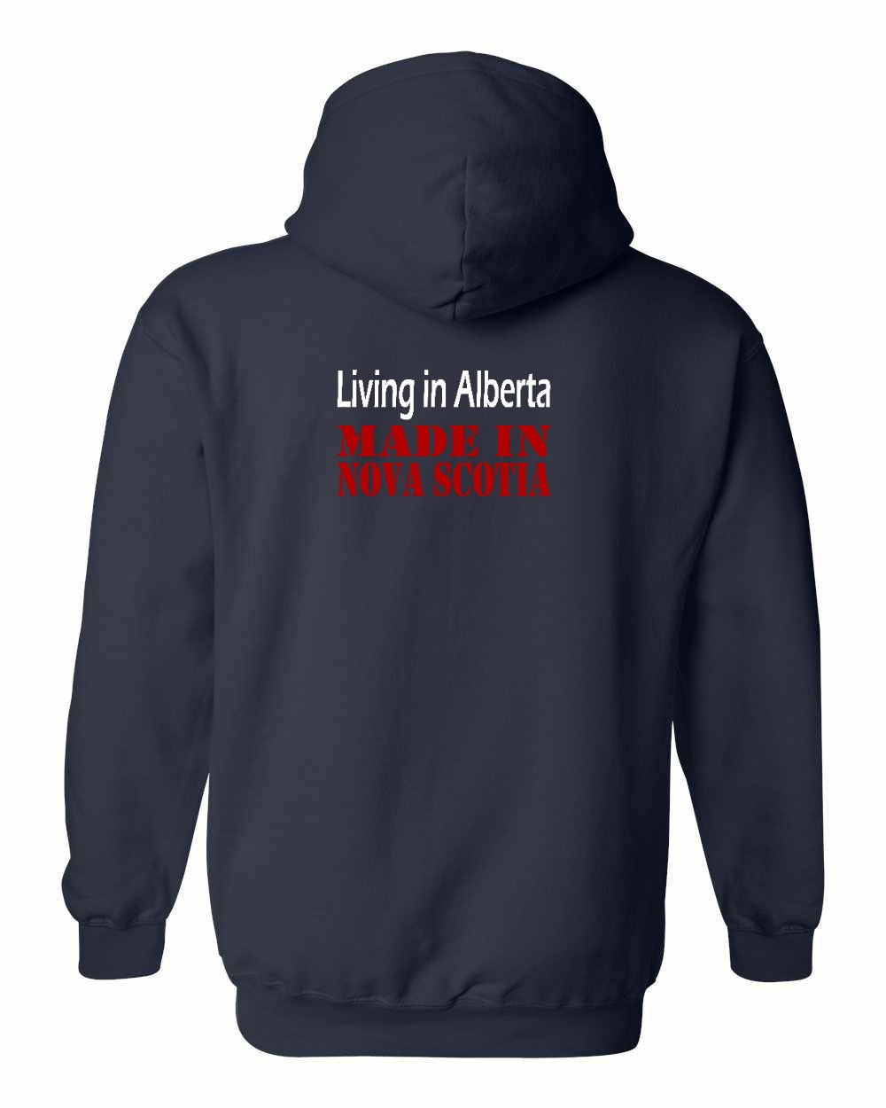 Living Alberta Made in Nova Scotia Left Chest and Back pullover