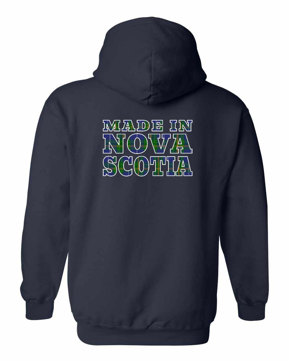 Made In Nova Scotia ( Tartan Lettering) Left Chest and Back pullover