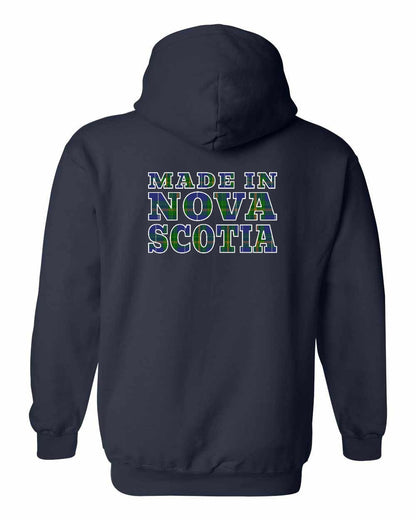 Made In Nova Scotia ( Tartan Lettering) Left Chest and Back pullover