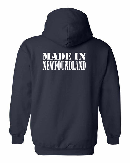 Made In Newfoundland ( White Lettering) Left Chest and Back Pullover