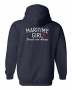 Maritime Girl Forever and Always Left Chest & Back Pullover Hoodie - Unisex