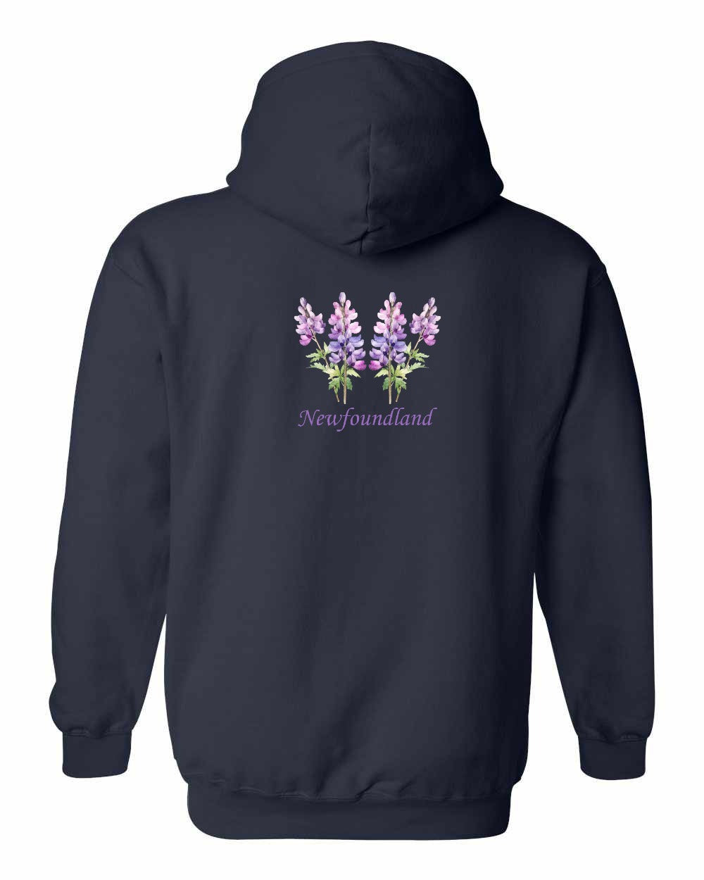 NFLD Lupins Left Chest and Back Pullover Hoodie - Unisex