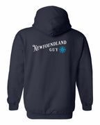 NFLD Guy Blue Left Chest and Back Pullover Hoodie - Unisex
