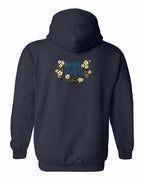 NS Flowers Left Chest and Back Pullover Hoodie - Unisex