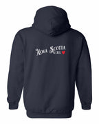 NS Girl Red Heart Left Chest and Back Pullover Hoodie - Unisex