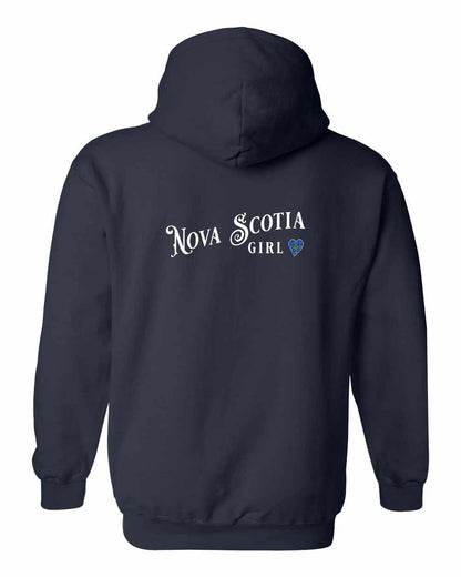 Nova Scotia Girl Tartan Heart Left Chest and Back pullover