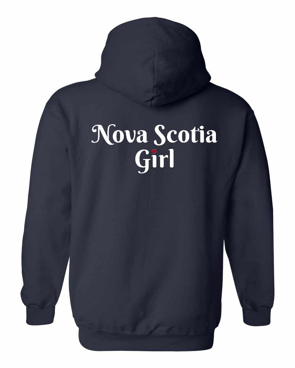 NS Girl Heart Dot Left Chest & Back Pullover Hoodie - Unisex