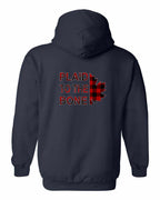Plaid to the Bone Stacked Leaf Left Chest and Back Pullover Hoodie - Gildan Canada (sewn Internationally) - Unisex