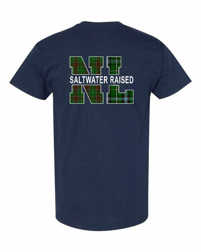 Newfoundland and Labrador Saltwater Raised Left Chest and Back Men's Tee