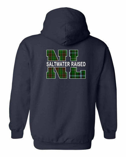 Newfoundland and Labrador Saltwater Raised Left Chest and Back Pullover Hoodie
