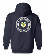 Born and Raised CB Heart Flag Left Chest & Back Pullover Hoodie - Unisex