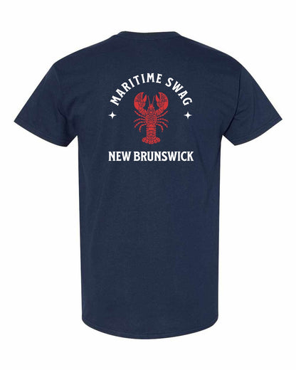 NB New Brunswick Mandala Red Lobster Left Chest and Back Men's Tee