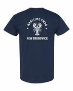 NB Mandala white Lobster Left Chest and Back Men's Tee