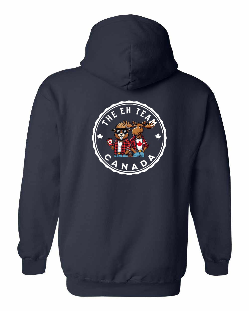 Eh Team Left Chest and Back Pullover Hoodie - Gildan Canada (sewn Internationally) - Unisex
