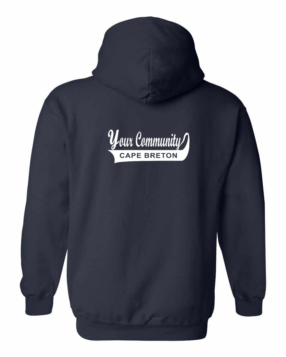 Custom Your Community Swoop (CB) Left Chest and Back Pullover Hoodie - Unisex