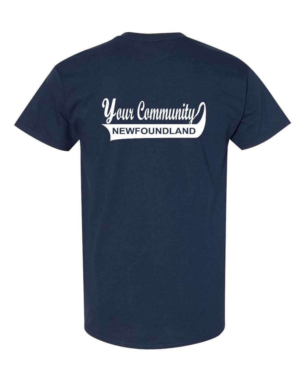 Custom Your Community Swoop (Newfoundland) Left Chest and Back Men's Tee