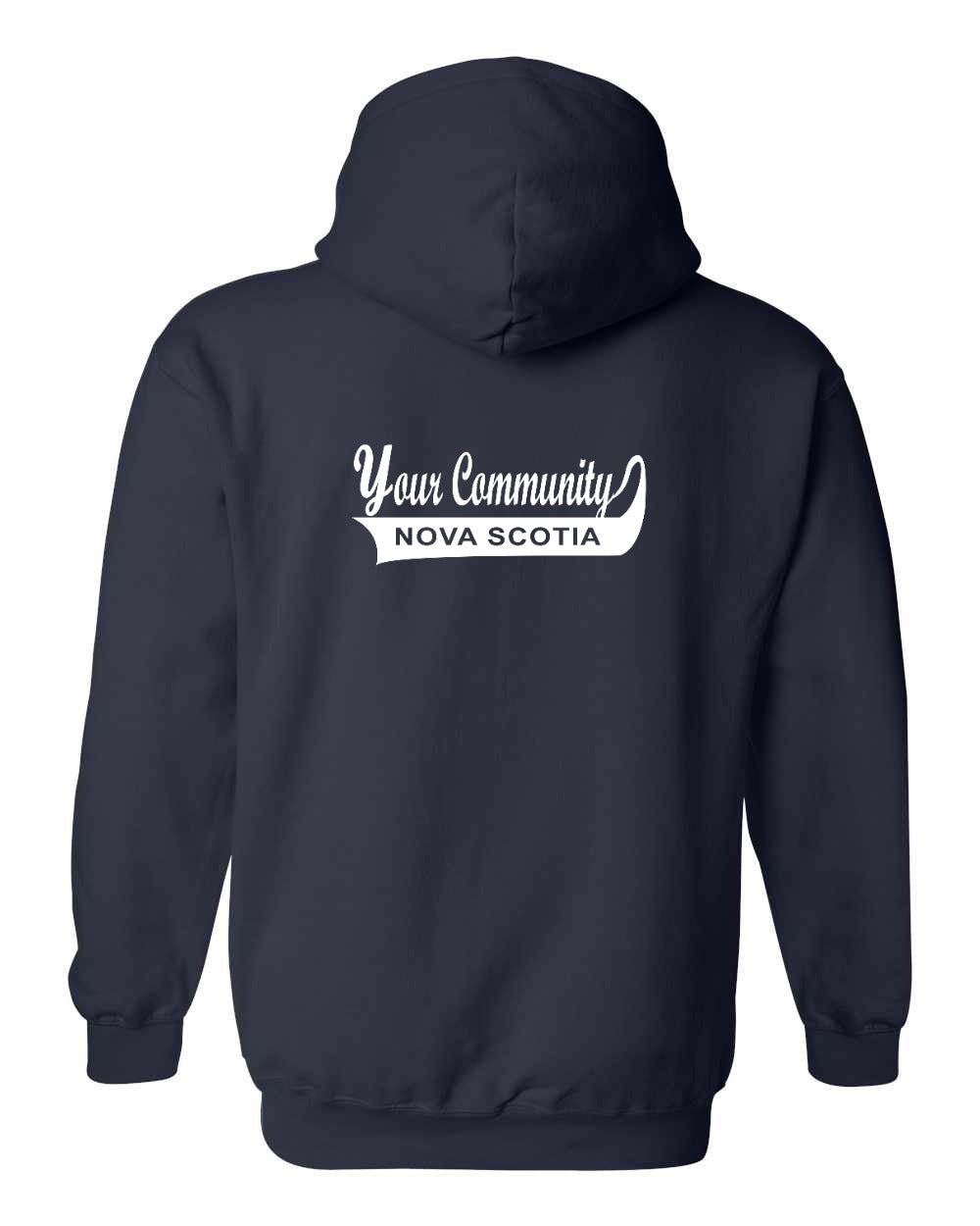 Custom Your Community Swoop (NS) Left Chest and Back Pullover Hoodie - Unisex
