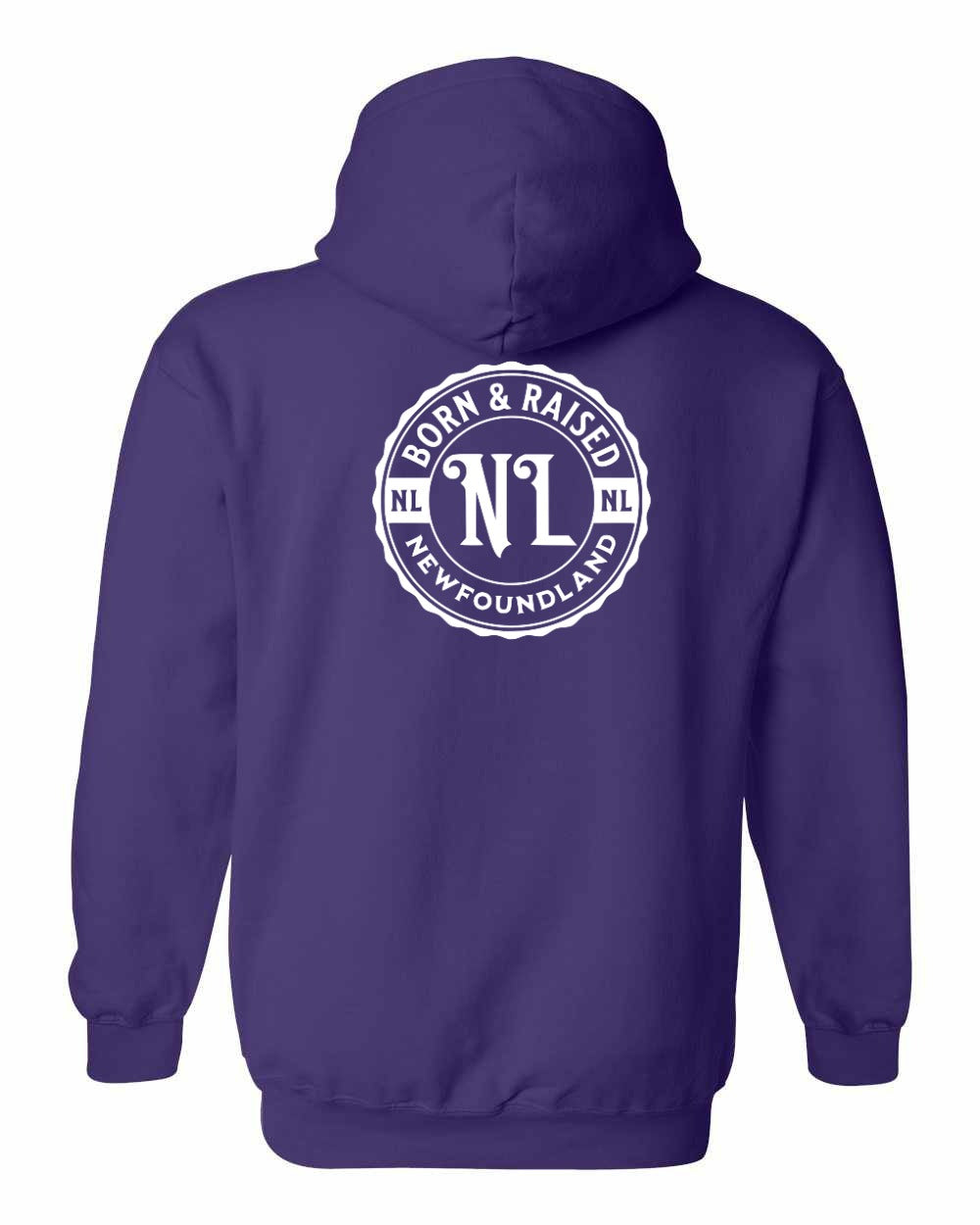 Born & Raised NFLD Left Chest and Back Pullover Hoodie - Unisex